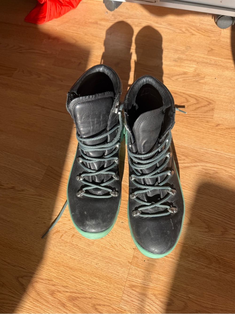 Merrell Black Ankle Boots with Green Soles